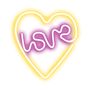 Dekoratiivne valgusti Neon LED Light LOVE HEART purple white NNE02 5V USB RTV100308 5900495064080