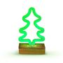 Neon Wood Stand LED TREE green, 5V USB / 3xAA, FLNW03 Forever Light RTV100427 5900495268617