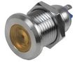LED INDICATOR, 16MM FLAT YELL 12V BR/ST RJS01-16I-170P-Y-BS-12V-67J