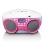 Portable FM Radio/CD/MP3 and USB player Pink SCD-301PK 8711902040590