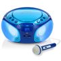 Portable FM Radio CD/MP3/USB Microphone & Light Effects Blue SCD-650BU 8711902035015