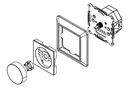 LED controller in-wall mount, rotary, TRIAC, SR-BUS RF + Bluetooth, Sunricher SR-SB2835RAC-S