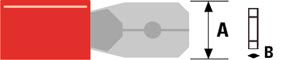 Pistik 4.8mm punane 0.5-1.5mm² kaablile (ST-074) RoHS CO/ST-074