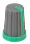 KNOB, SOFT TOUCH, SPLINED SHAFT, GRN CR-MS-4