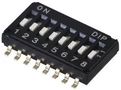 DIP SWITCH, 8 POS, SPST, FLUSH SLIDE MCDHA-08TQR