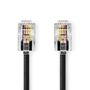 Telecom Cable | RJ10 Male | RJ10 Male | 5.00 m | Cable design: Coiled | Cable type: RJ10 | Black | Envelope TCGP90100BK50 5412810296880