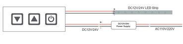 LED controller, 12-24V 4A, ON-OFF-DIM, mirror touch sensitive, with icons TD012B