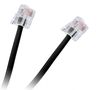 Modular Telephone Cable RJ11/RJ14-RJ11/RJ14 (6P4C) 2m, Black TF-S2-PL/PL-J 5901436715320