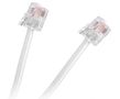 Modular Telephone Cable RJ11/RJ14-RJ11/RJ14 (6P4C) 3m, White TF-S3-PL/PL 5900804012672; 5901436715375