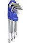 HEXAGON KEY SET, METRIC, BALL END, 9PC D00594