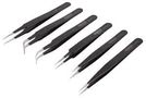 TWEEZERS SET, ESD SAFE, 6PC D00840