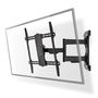 Full Motion TV Wall Mount | 43 - 100 " | Maximum supported screen weight: 70 kg | Tiltable | Rotatable | Minimum wall distance: 70 mm | Maximum wall distance: 800 mm | 3 Pivot point(s) | Steel | Black TVWM6570BK 5412810271016