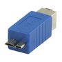 USB 3.0 USB Micro B male - USB B female adapter blue AD/USBB-F:USB3.0-M