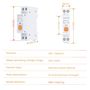 Nutikas relee DIN rööpale 230Vac, 16A, Wi-Fi TUYA, koos elektrimonitoriga WCB16-WM 6976037362890