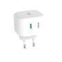 Wall Charger | 45 W | GaN | PD3.0 45W | Quick charge feature | 2.25 / 3.0 A | Number of outputs: 2 | 2x USB-C™ | Automatic Voltage Selection | White WCGPD45W100WT 5412810448180