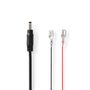 Power Cable | DC Female | F1 | Straight | Straight | Copper | 2.00 m | Round | PVC | Black | Gift Box WCPC2012BK 5412810442294