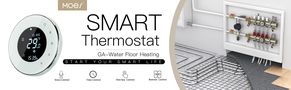 Nutikas termostaat vesikütte põrandaventiilide juhtimiseks, Wi-Fi, TUYA / Smart Life WHT-6000-GA-WH-EN 6974246475745