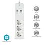 SmartLife Power Strip | Wi-Fi | 3x Plug with earth contact (CEE 7/3) / 4 x USB | 16 A | 3680 W | 1.80 m | -10 - 40 °C | Android™ / IOS | White WIFIP312FWT 5412810419449