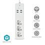 SmartLife Power Strip | Wi-Fi | 3x Plug with earth contact (CEE 7/3) / 4x USB | 16 A | 3680 W | 1.80 m | -10 - 40 °C | Android™ / IOS | White WIFIP312FWT 5412810419449