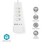 SmartLife Power Strip | Wi-Fi | 2x USB-A / 2x USB-C™ / 4x plug with earth contact (CEE 7/5) | 16 A | 3680 W | 2.00 m | 0 - 55 °C | Android™ / IOS | White WIFIP313EWT 5412810448302