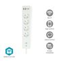 SmartLife Power Strip | Wi-Fi | 2x USB-A / 2x USB-C™ / 4x plug with earth contact (CEE 7/3) | 16 A | 3680 W | 2.00 m | 0 - 55 °C | Android™ / IOS | White WIFIP313FWT 5412810448388