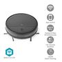 SmartLife Robot Vacuum Cleaner | Random | Wi-Fi | Capacity collection reservoir: 0.2 l | Automatic charging | Maximum operating time: 1.8 hrs | Black | Android™ / IOS WIFIVCR001CBK 5412810335503