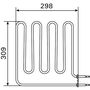 Heating Element 2000W 230V 309x298mm ZSB226 HARVIA for Electric Sauna WP-15225/SA