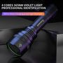 LED UV flashlight, 12W , 365Nm, rechargable USB-C, SUPERFIRE Z03