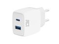 USB charger, 1 x USB-C, 1 x USB-A, Power Delivery function, 20W, 1.7A, white ACTAC2122 8716065549331; 8716065549331