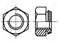 Nut; hexagonal; M4; steel; Plating: zinc; H: 3.2mm; 7mm; BN 201 BOSSARD B4X0.9/BN201