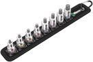 Belt B 2 Zyklop In-Hex-Plus bit socket set with holding function, 3/8" drive, 1 x 3.0x35.0; 1 x 4.0x35.0; 1 x 5.0x35.0; 1 x 6.0x35.0; 1 x 7.0x38.5; 1 x 8.0x38.5; 1 x 9.0x38.5; 1 x 10.0x38.5; 1 x 45.0x275.0; 1 x 200.0x30.0, Wera 05003971001