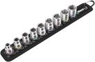 Belt B 4 Zyklop socket set, 3/8" drive, 1 x 8.0x29.0; 1 x 10.0x29.0; 1 x 12.0x29.0; 1 x 13.0x29.0; 1 x 15.0x29.0; 1 x 16.0x30.0; 1 x 17.0x30.0; 1 x 18.0x30.0; 1 x 19.0x30.0; 1 x 45.0x310.0; 1 x 200.0x30.0, Wera 05003973001