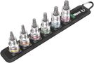 Belt C 3 TORX® HF Zyklop bit socket set with holding function, 1/2" drive, 1 x TX 25x60.0; 1 x TX 30x60.0; 1 x TX 40x60.0; 1 x TX 45x60.0; 1 x TX 50x60.0; 1 x TX 55x60.0; 1 x 45.0x275.0; 1 x 200.0x30.0, Wera 05003997001