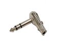6.35mm 90░ MALE JACK CONNECTOR - NICKEL STEREO CA026 5410329271510; 5410329240882
