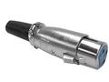 3P XLR SOCKET, NICKEL-PLATED - SHORT TYPE CA092 5410329240356; 5410329486662; 5410329515799