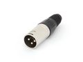 3P MALE XLR PLUG - NICKEL CA095 5410329218379; 5410329515836