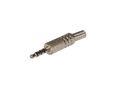 3.5mm MALE JACK CONNECTOR - NICKEL STEREO - 4 CONTACTS CA127 5410329593001