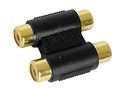 DUAL FEMALE RCA TO DUAL FEMALE RCA - GOLD-PLATED CAA45 5410329280659; 5410329235260