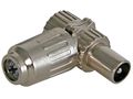 TV PLUG 90° MALE, FULL METAL SCREENED, 9.5mm/2.3mm CV001M 5410329409470; 5410329409487
