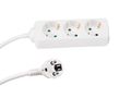 3-WAY SOCKET-OUTLET - 1.5 m CABLE - WHITE - SCHUKO EB3-G 5410329404628; 5410329532796