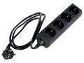 4-WAY SOCKET-OUTLET - 1.5 m CABLE - BLACK - SCHUKO EB4BL-G 5410329404727; 5410329532840