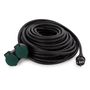 OUTDOOR EXTENSION CORD WITH 2 OUTLETS - 10 m - BLACK - 3G2.5 - FRENCH SOCKET EGEC25210 5410329721039; 5410329721046