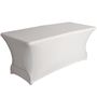 Rectangular table cover - stretch - white FP410 5410329614966; 5410329662110