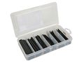 HEAT-SHRINKABLE TUBE KIT - BLACK WITH GLUE 10cm - 85 pcs - IN STORAGE BOX K/STB2G 5410329441722; 5410329542368