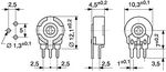 Trimmer Carbon 10 kOhm linear 0.15 W-164-36-182 164-36-182