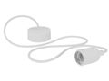 DESIGN PENDANT LAMPHOLDER WITH FABRIC CORD - WHITE LAMPH01W 5410329634957; 5410329645120