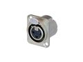 NEUTRIK - XLR MOUNTING CONNECTOR, 3-PIN FEMALE, SILVER PLATED, NICKEL, D-SIZE NC3FD-LX 5410329358204