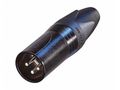 NEUTRIK - XLR CABLE CONNECTOR, 3-PIN MALE, SILVER PLATED, BLACK NC3MXX-BAG 7613187000355