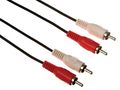 2 x RCA AUDIO PLUG TO 2 x RCA AUDIO PLUG / BASIC / 1.50 m / M-M / GOLD PLATED PAC204B015N 5410329656478; 5410329677572