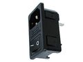 MALE AC POWER SOCKET, CHASSIS TYPE WITH SWITCH AND FUSEHOLDER PSCM4 5410329223106; 5410329486150; 5410329513825
